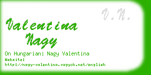 valentina nagy business card